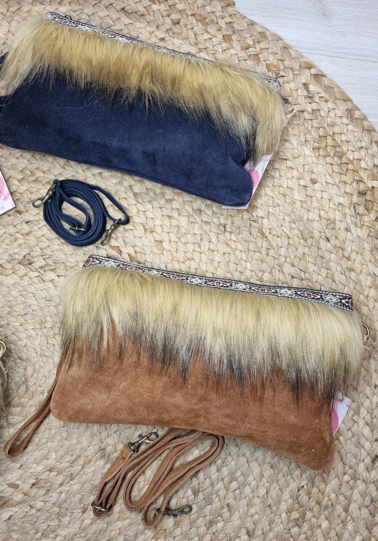 BOLSOS CON PELO VARIOS COLORES