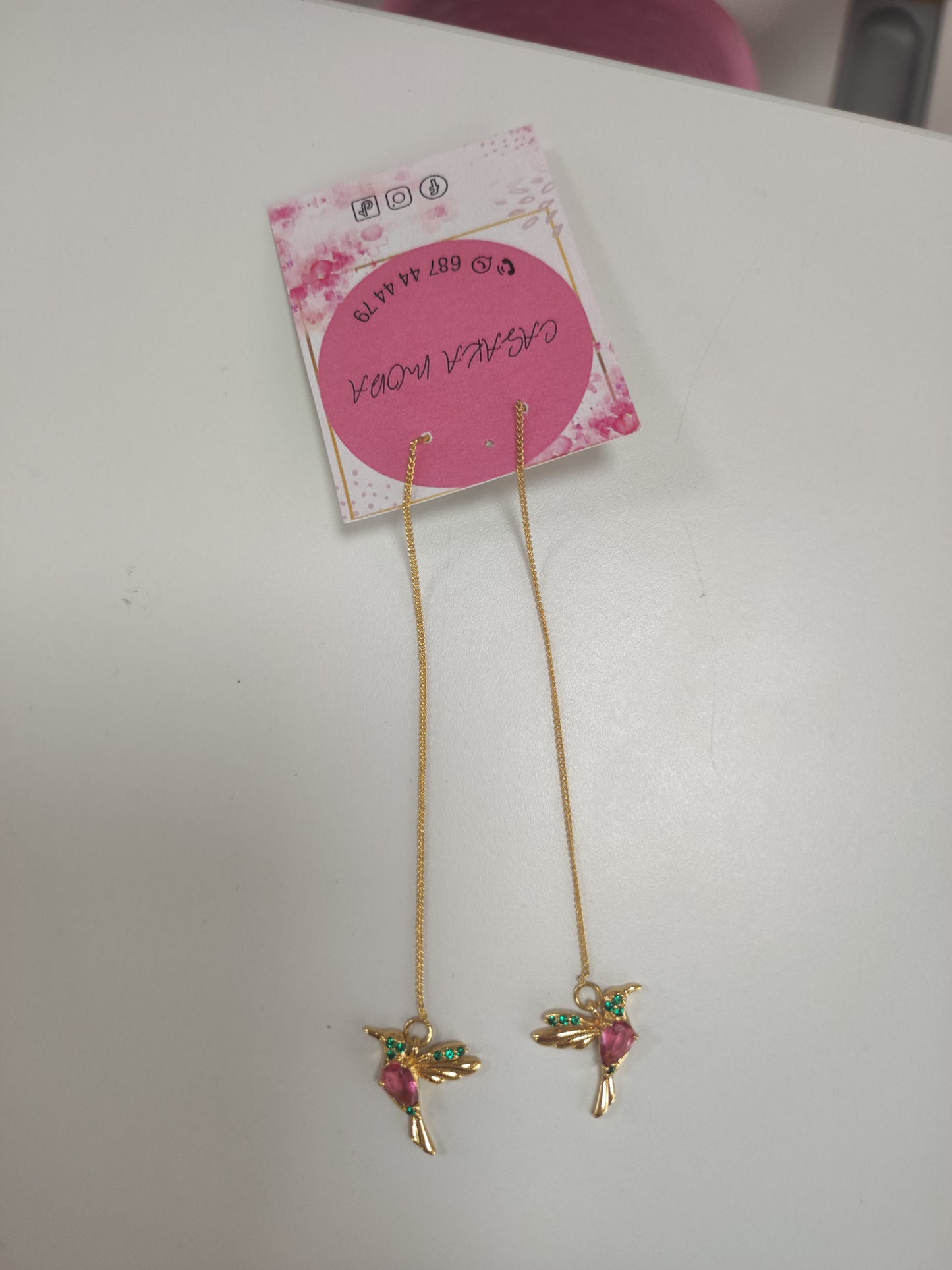 PENDIENTES DORADOS PAJARO