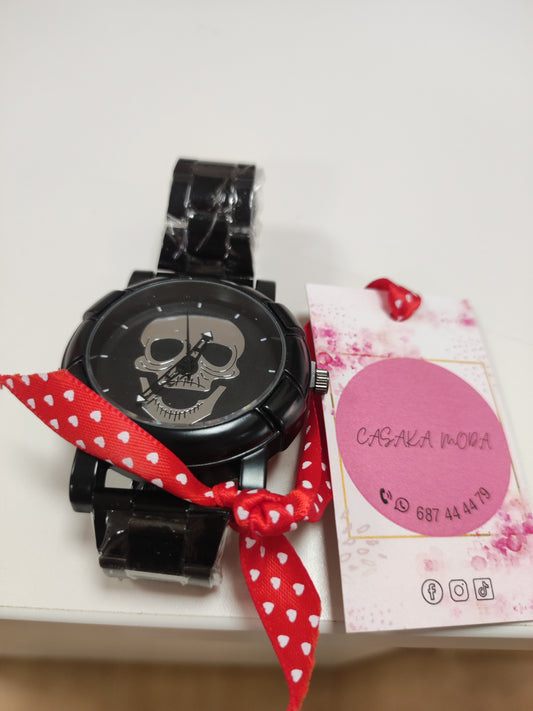 RELOJ GOTICO CALAVERA