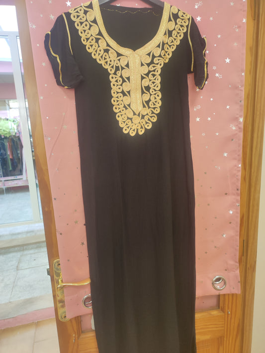 VESTIDO CAFTAN MARRUECOS TALLA UNICA MANGA CORTA